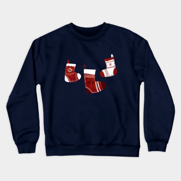 Christmas Stockings Crewneck Sweatshirt by bruxamagica